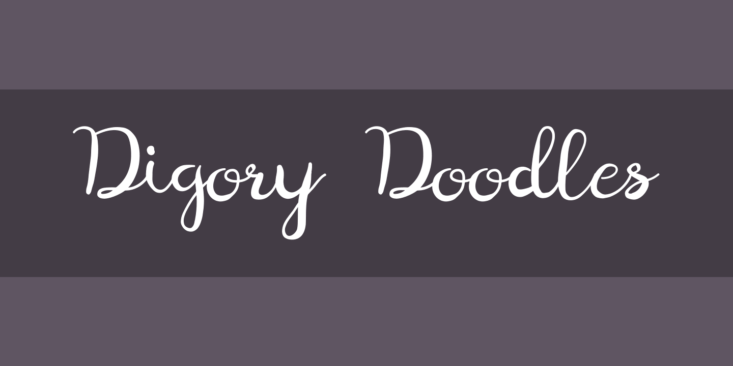 Beispiel einer Digory Doodles-Schriftart